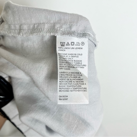 Pure Navy (Saks Fifth Avenue) Linen Drawstring Ankle Pants - Picture 7 of 7